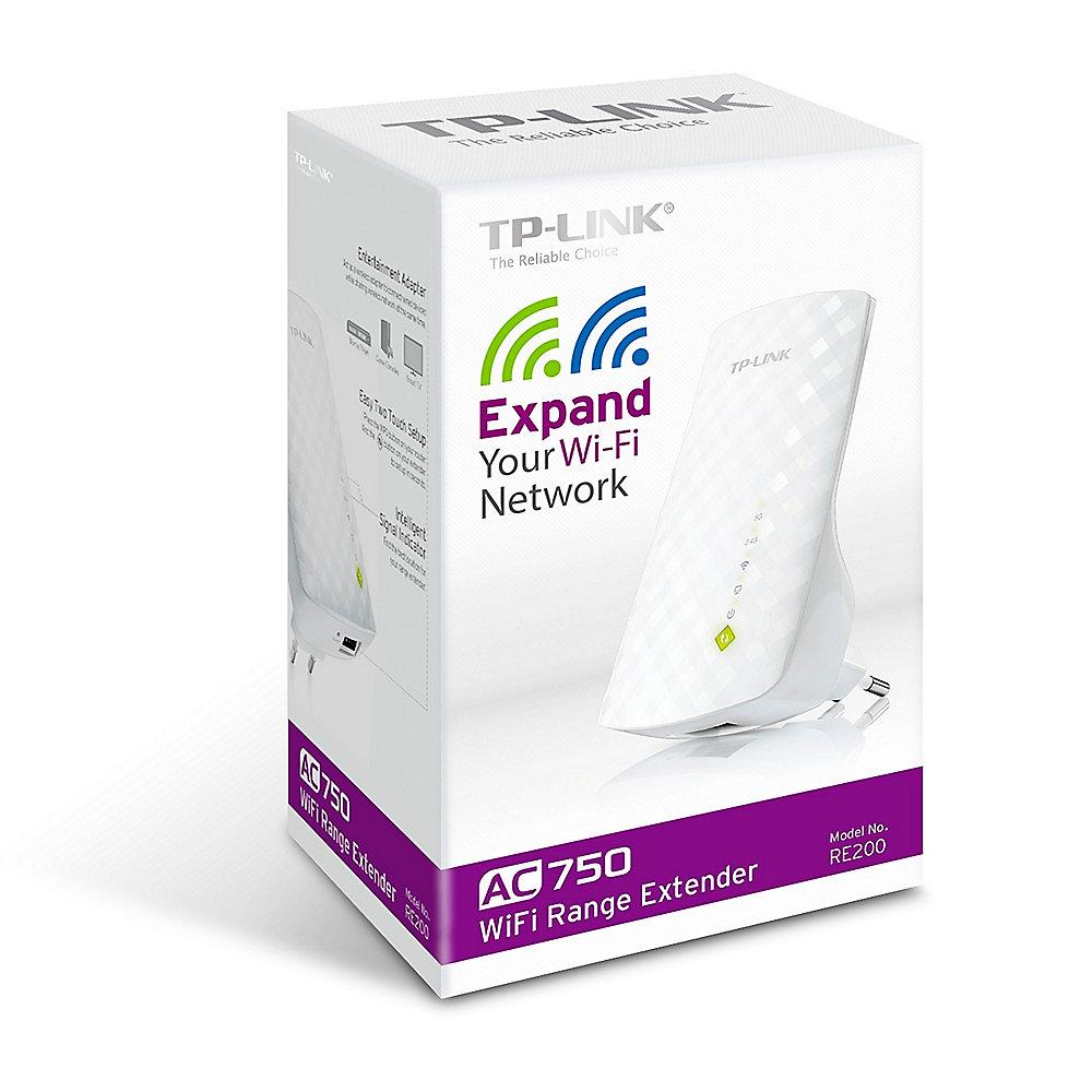 TP-LINK AC750 RE200 750MBit Universeller WLAN-ac Repeater mit LAN Port, TP-LINK, AC750, RE200, 750MBit, Universeller, WLAN-ac, Repeater, LAN, Port