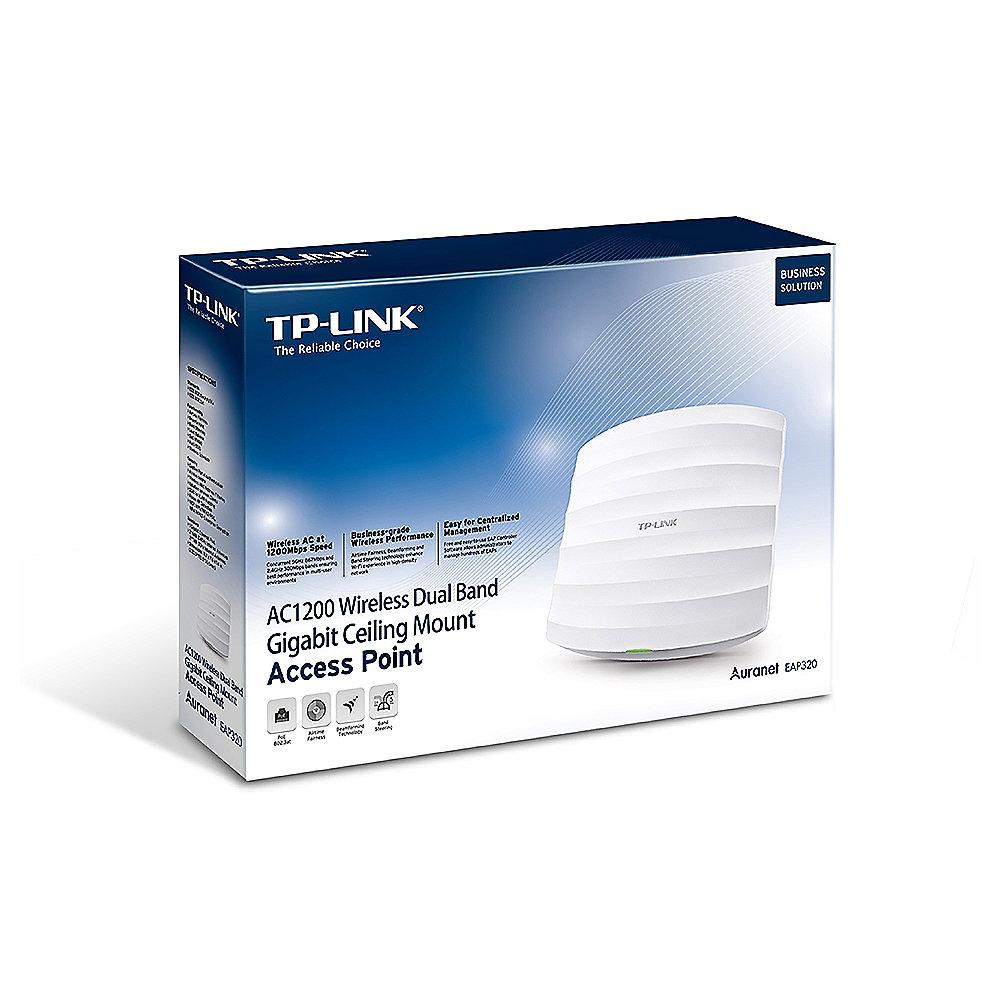 TP-LINK Auranet EAP320 Dualband Gigabit WLAN Accesspoint zur Deckenmontage, TP-LINK, Auranet, EAP320, Dualband, Gigabit, WLAN, Accesspoint, zur, Deckenmontage