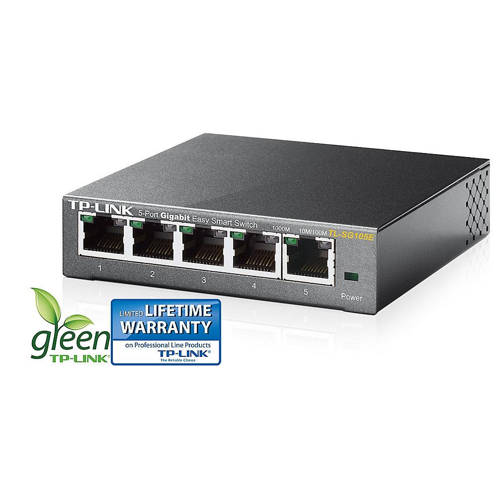 TP-LINK TL-SG105E 5-Port Gigabit-Switch Easy Smart IGMPv3