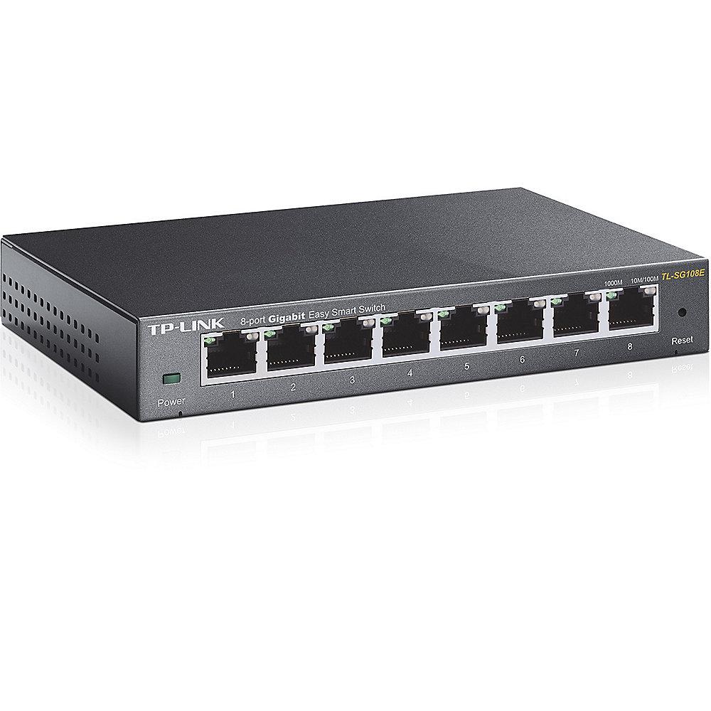 TP-LINK TL-SG108E 8x Port Desktop Gigabit Smart Switch Metall IGMPv3, TP-LINK, TL-SG108E, 8x, Port, Desktop, Gigabit, Smart, Switch, Metall, IGMPv3