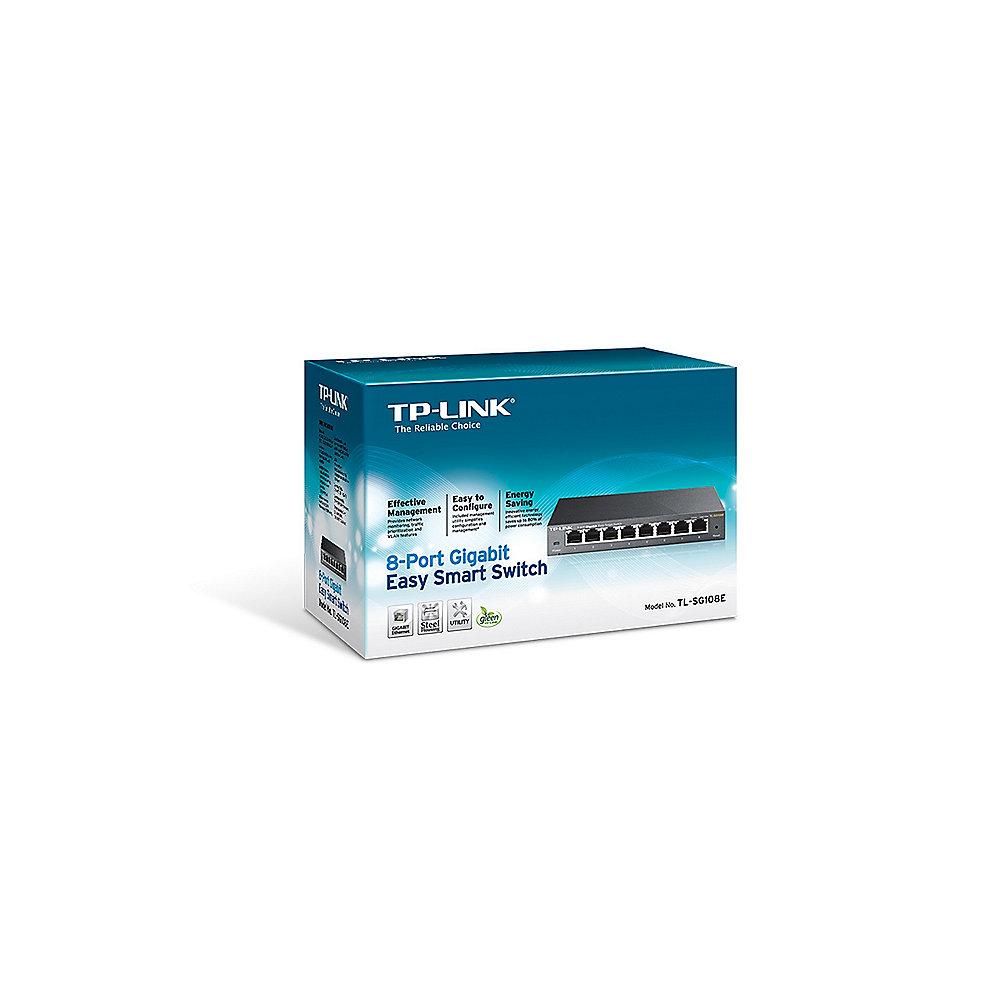 TP-LINK TL-SG108E 8x Port Desktop Gigabit Smart Switch Metall IGMPv3, TP-LINK, TL-SG108E, 8x, Port, Desktop, Gigabit, Smart, Switch, Metall, IGMPv3