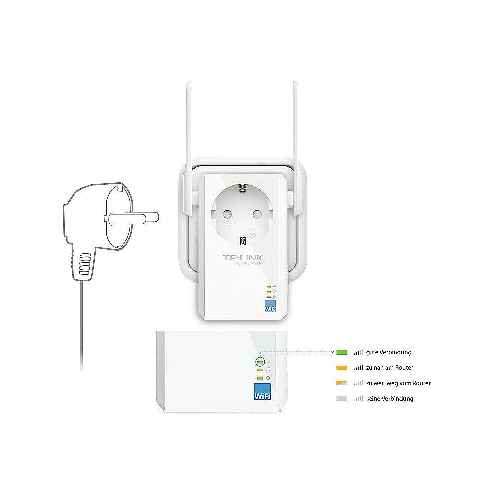 TP-LINK TL-WA860RE wireless 300MBit WLAN-n Repeater mit Steckdose und LAN Port