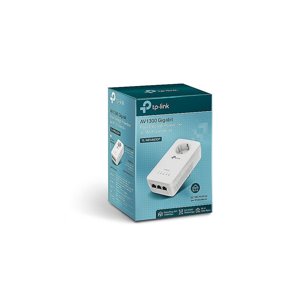 TP-Link TL-WPA8630P AV1300 Extender (Powerline   WLAN ac, 3x LAN, Steckdose)