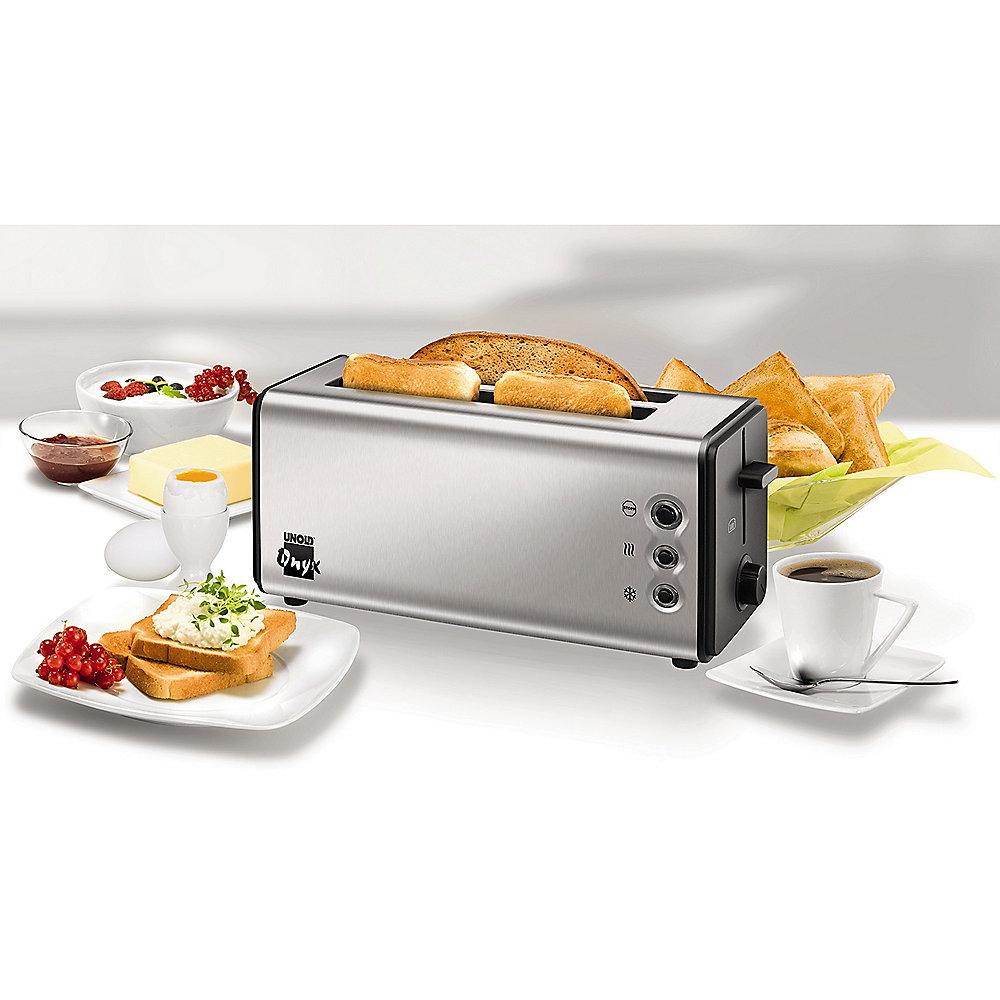 Unold 38915 Onyx Duplex Doppel-Langschlitz-Toaster Edelstahl