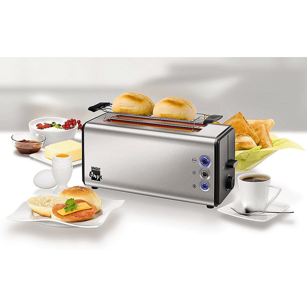 Unold 38915 Onyx Duplex Doppel-Langschlitz-Toaster Edelstahl