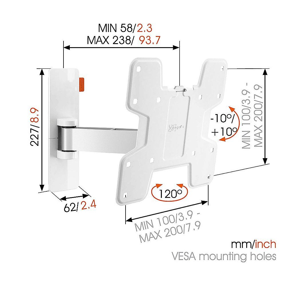 Vogels WALL 2125 Wandhalterung - VESA 100x100 bis 200x200 mm weiß