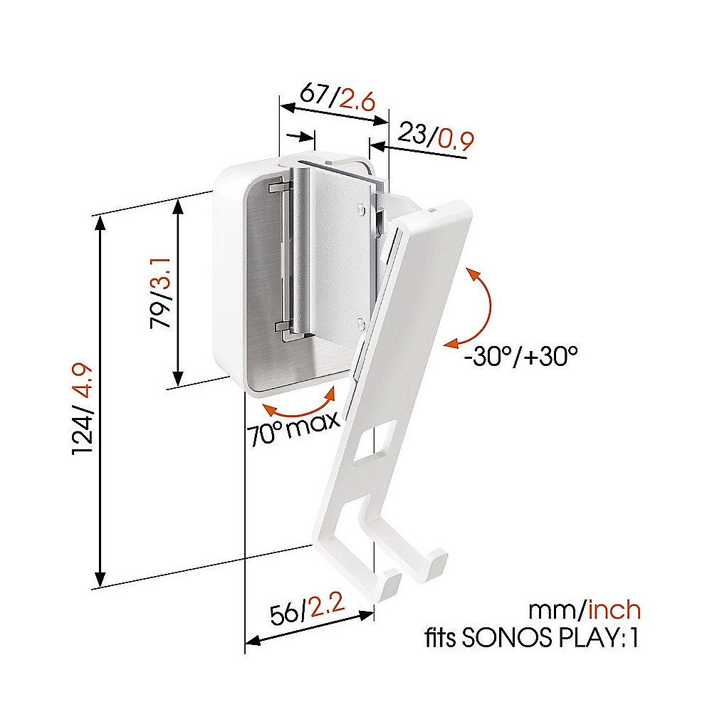 Vogels Wandhalter für Sonos Play:1 weiß