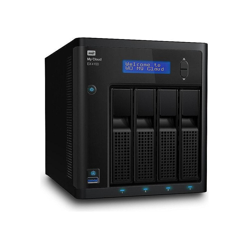 WD My Cloud EX4100 NAS System 4-Bay 16TB (4x4TB) WDBWZE0160KBK-EESN