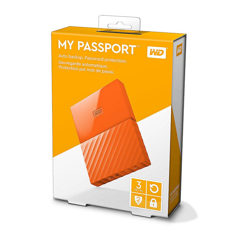 WD My Passport USB3.0 3TB 2.5zoll - Orange NEW