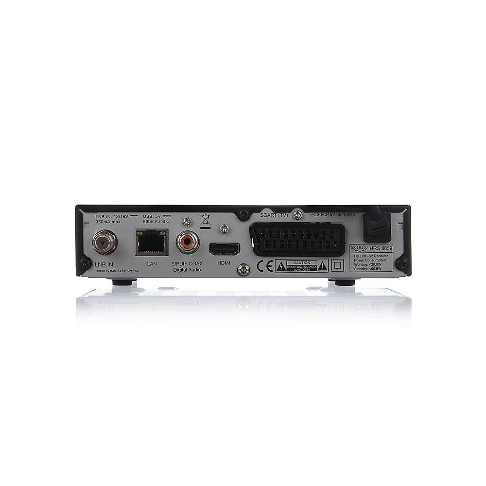 Xoro HRS 8659 digitaler Satelliten-Receiver mit LAN Anschluss HDTV, DVB-S2, HDMI