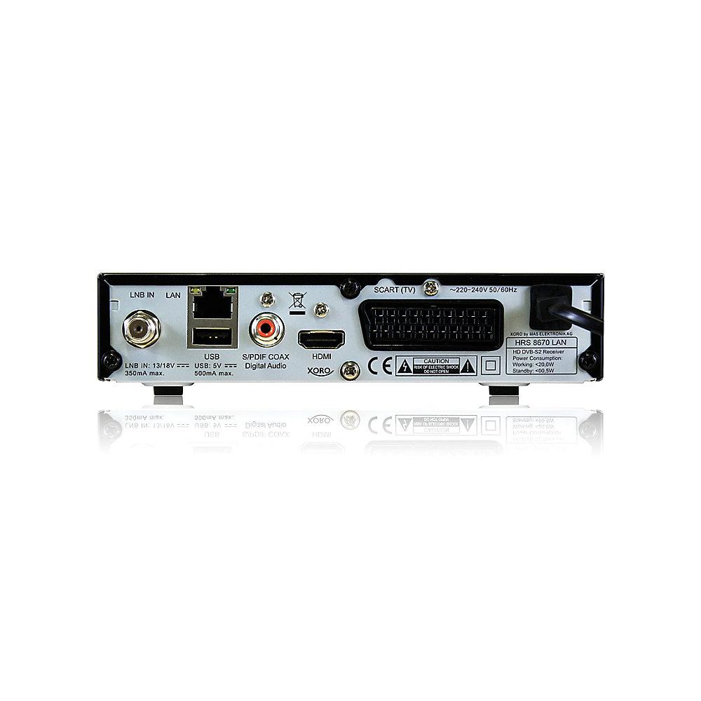 Xoro HRS 8670 LAN Satelliten-Receiver HDTV, DVB-S2, PVR, 2x USB, SAT>IP