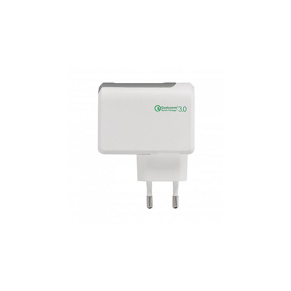 xqisit Qualcomm 3.0 USB-Ladegerät, weiß