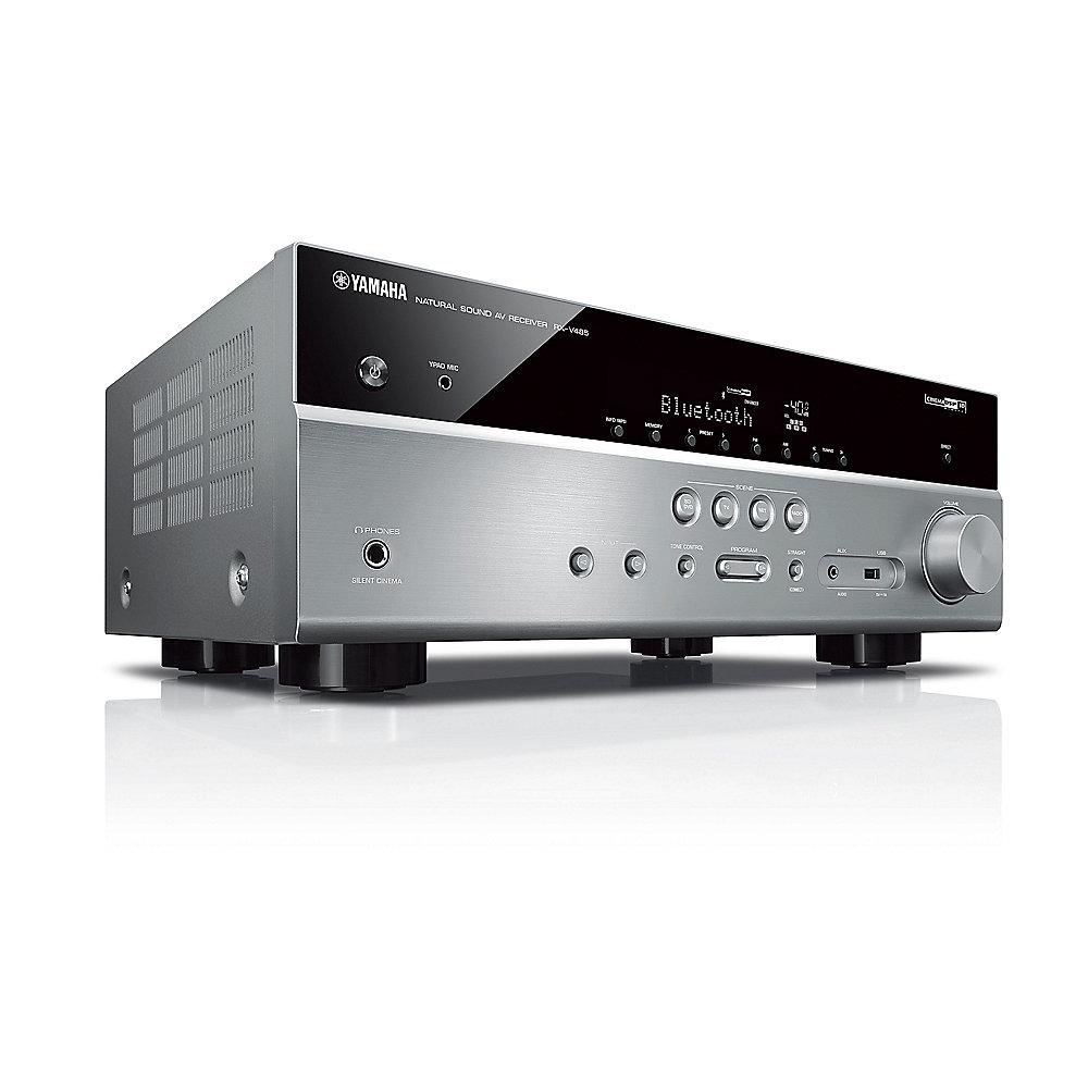 Yamaha MusicCast RX-V485 5.1 AV-Receiver 4K Bluetooth DLNA AirPlay WiFi titan, Yamaha, MusicCast, RX-V485, 5.1, AV-Receiver, 4K, Bluetooth, DLNA, AirPlay, WiFi, titan