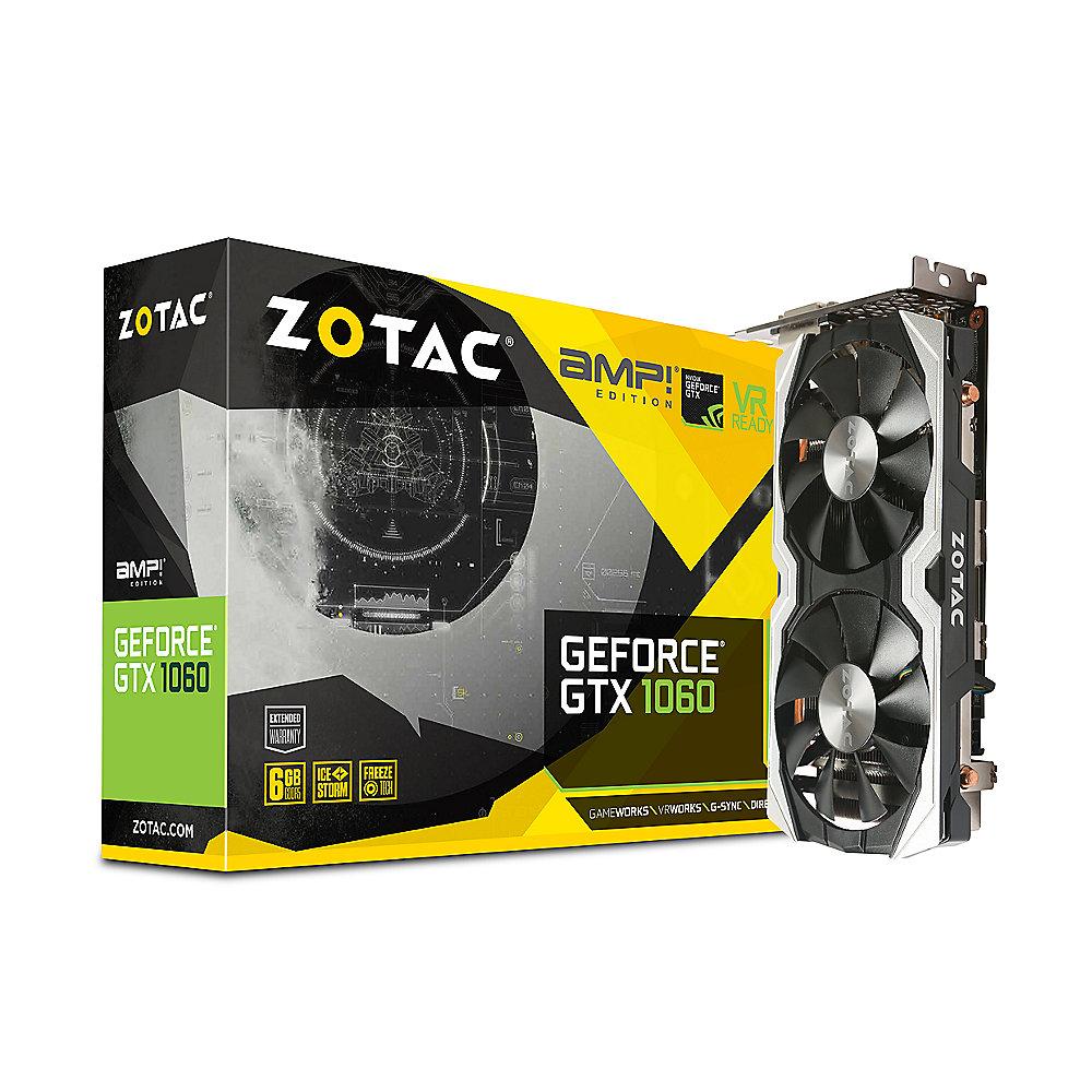 Zotac GeForce GTX 1060 AMP! Edition 6GB GDDR5 Grafikkarte DVI/HDMI/3xDP