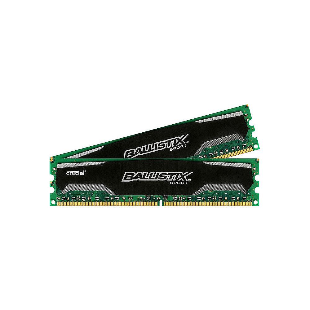 16GB (2x8GB) Ballistix Sport DDR3-1600 CL9 (9-9-9-24) RAM Kit
