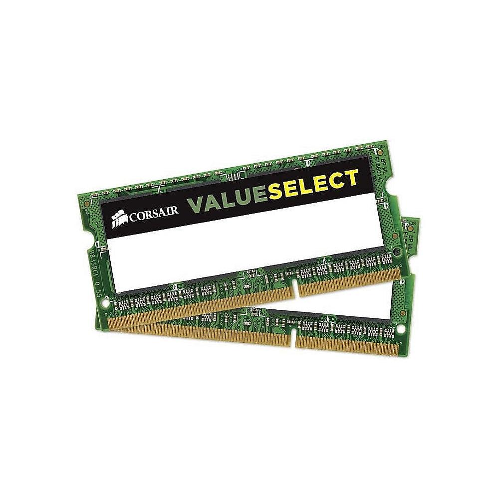 16GB (2x8GB) Corsair Value Select DDR3-1333 MHz CL 9 SODIMM Notebookspeicher