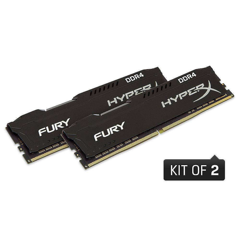 16GB (2x8GB) HyperX Fury schwarz DDR4-2400 CL15 RAM Kit, 16GB, 2x8GB, HyperX, Fury, schwarz, DDR4-2400, CL15, RAM, Kit