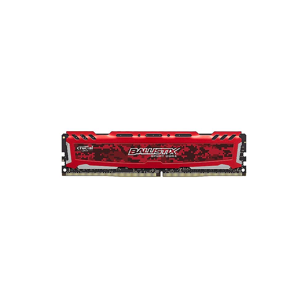 16GB Ballistix Sport LT DDR4-2400 Rot CL16 (16-16-16) RAM Speicher