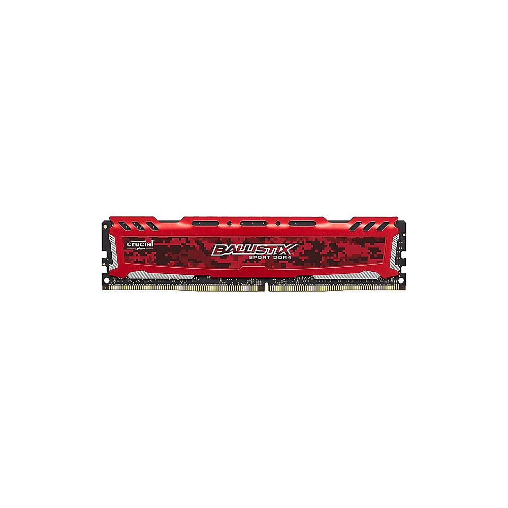 16GB Ballistix Sport LT DDR4-2400 Rot CL16 (16-16-16) RAM Speicher, 16GB, Ballistix, Sport, LT, DDR4-2400, Rot, CL16, 16-16-16, RAM, Speicher