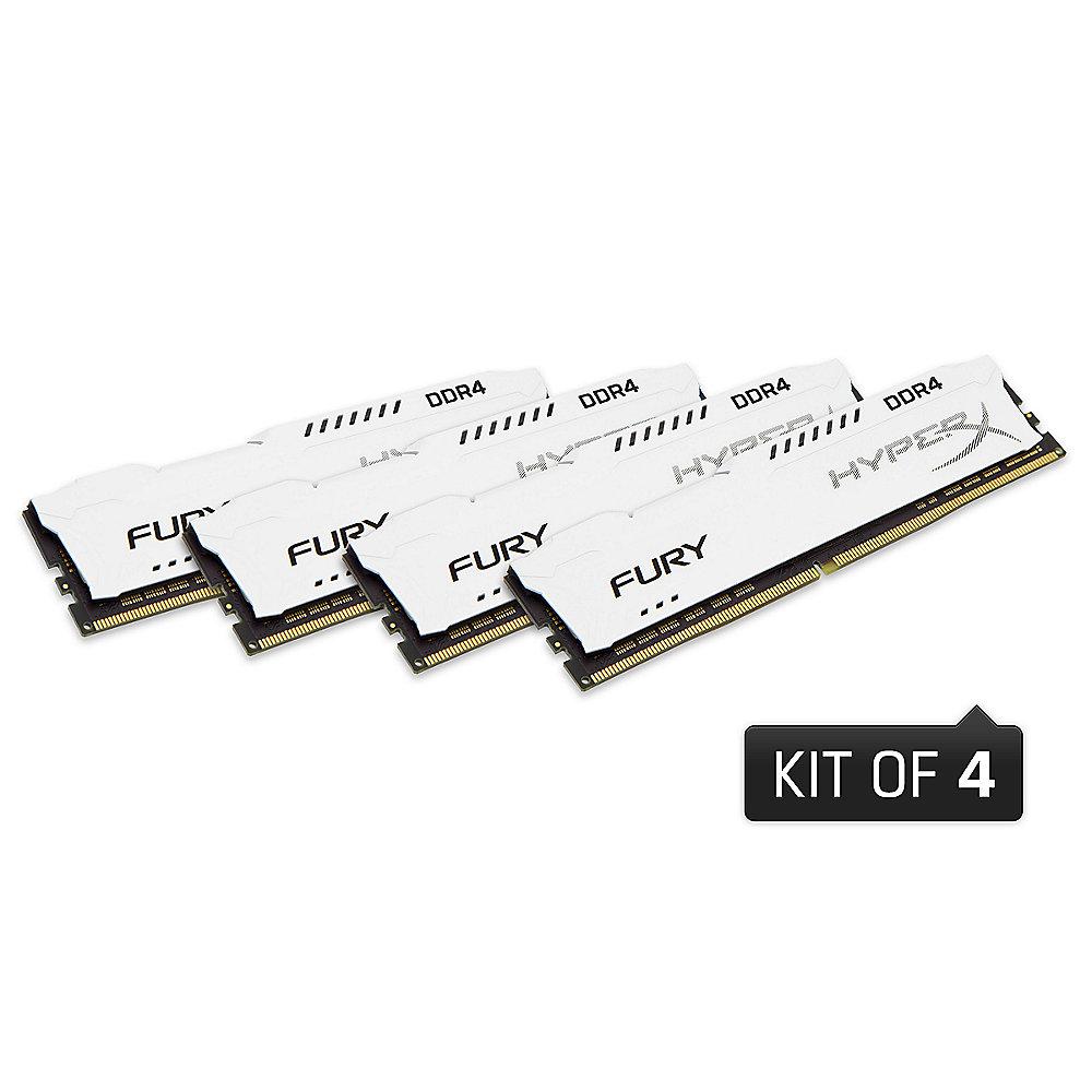 32GB (4x8GB) HyperX Fury weiß DDR4-2400 CL15 RAM Kit