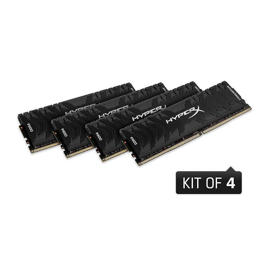 32GB (4x8GB) HyperX Predator DDR4-3000 CL15 RAM Speicher Kit, 32GB, 4x8GB, HyperX, Predator, DDR4-3000, CL15, RAM, Speicher, Kit