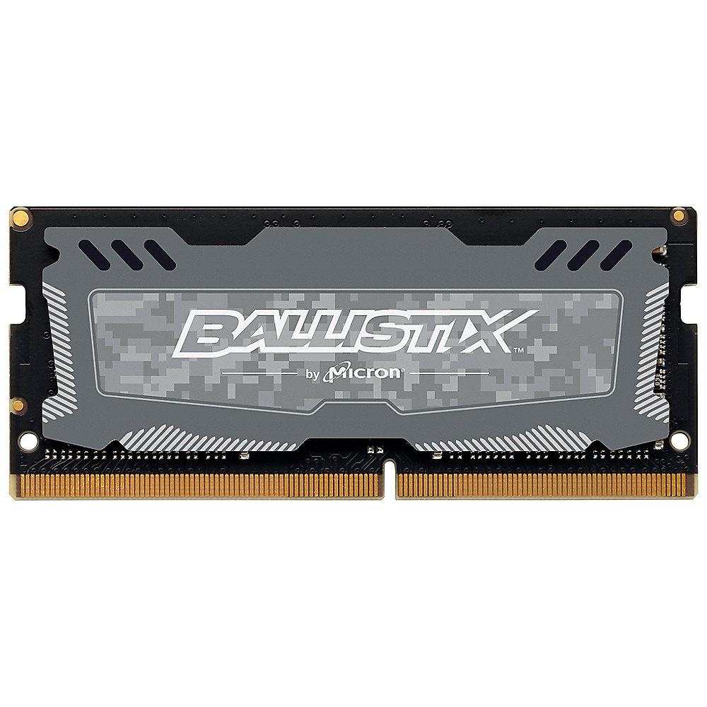 4GB Ballistix Sport LT DDR4-2400 CL16 SO-DIMM RAM Notebook Speicher, 4GB, Ballistix, Sport, LT, DDR4-2400, CL16, SO-DIMM, RAM, Notebook, Speicher