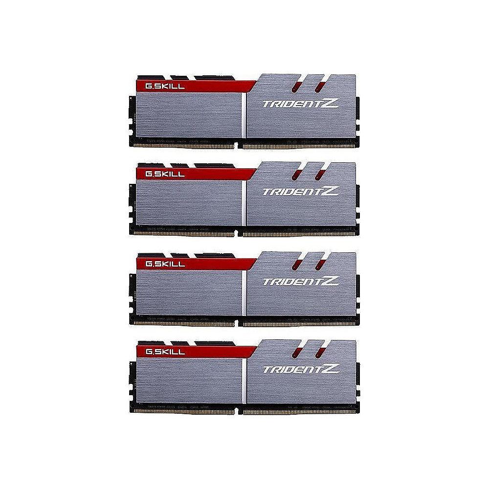 64GB (4x16GB) G.Skill Trident Z Silber/Rot DDR4-3600 CL17 (17-19-19-39) RAM Kit