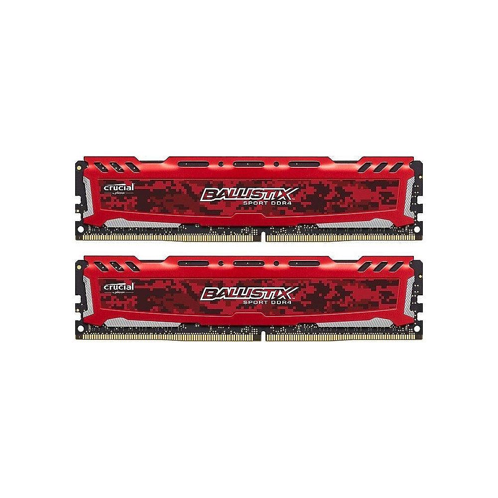 8GB (2x4GB)  Ballistix Sport LT DDR4-2400 Rot CL16(16-16-16) RAM Speicher