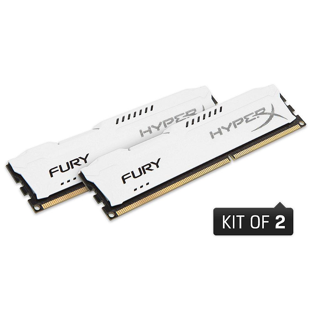 8GB (2x4GB) HyperX Fury weiß DDR3-1600 CL10 RAM Kit