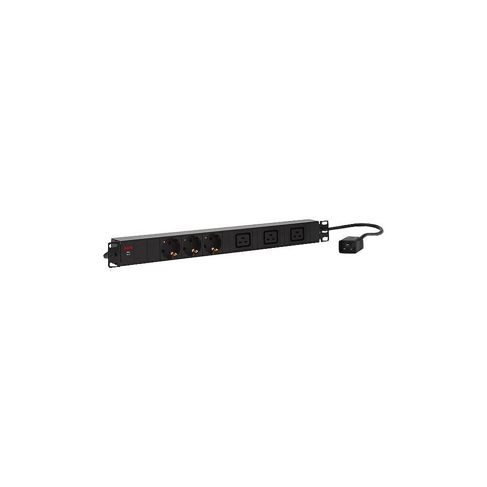 AEG 19Zoll Verteilerleiste PDU 16-2 mit 3x IEC 320 C19 plus 3x Schutzkontaktdose, AEG, 19Zoll, Verteilerleiste, PDU, 16-2, 3x, IEC, 320, C19, plus, 3x, Schutzkontaktdose