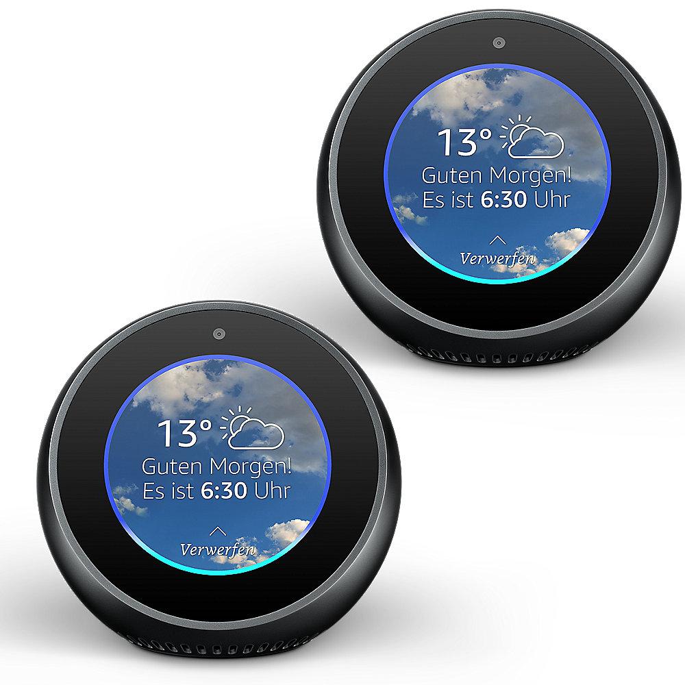 Amazon Echo Spot 2er Set - schwarz, Amazon, Echo, Spot, 2er, Set, schwarz