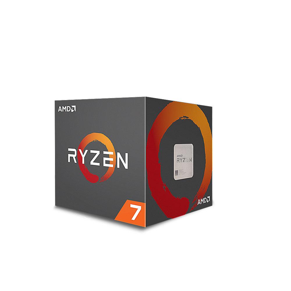 AMD Ryzen R7 2700 (8x 3,2GHz) 20MB Sockel AM4 CPU Boxed (WraithSpire LED Kühler)