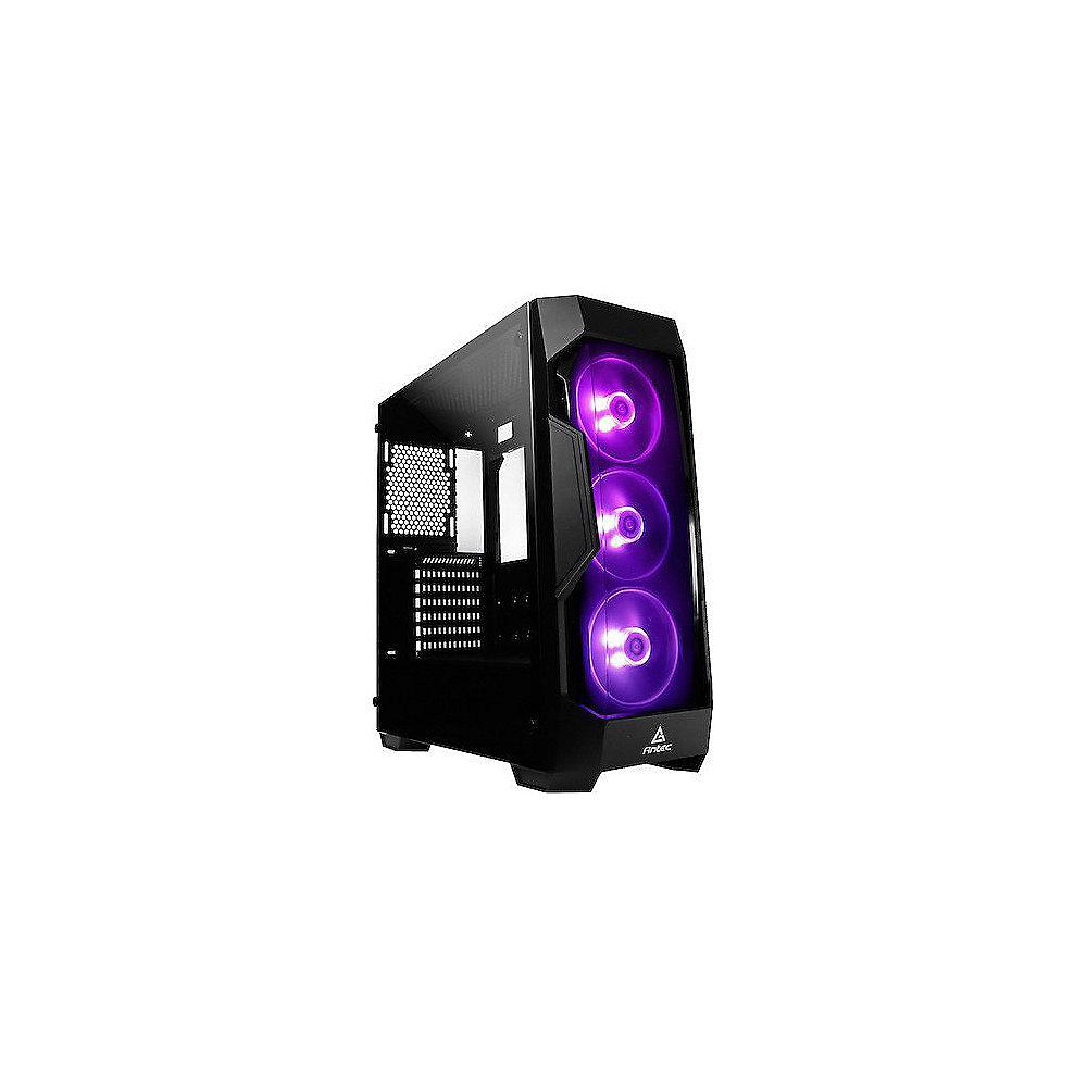 Antec Dark Fleet DF500, Midi Tower Gaming Gehäuse, RGB Lüfter, Glasseitenfenster