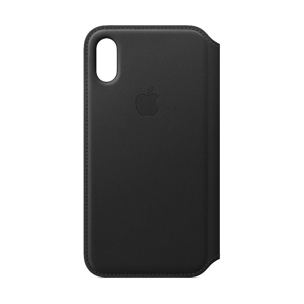 Apple Original iPhone XS Leder Folio Case-Schwarz