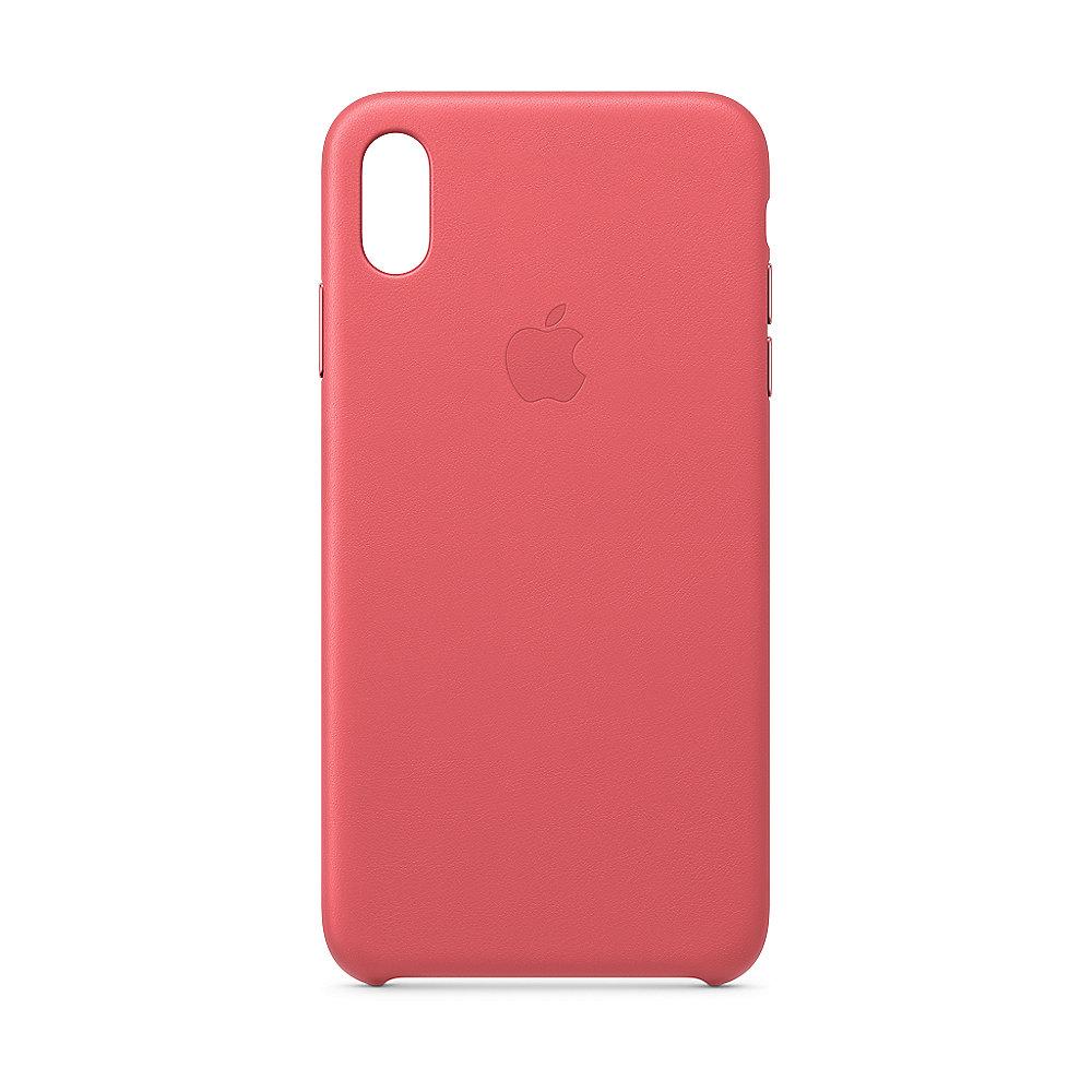 Apple Original iPhone XS Max Leder Case-Pfingstrosenpink