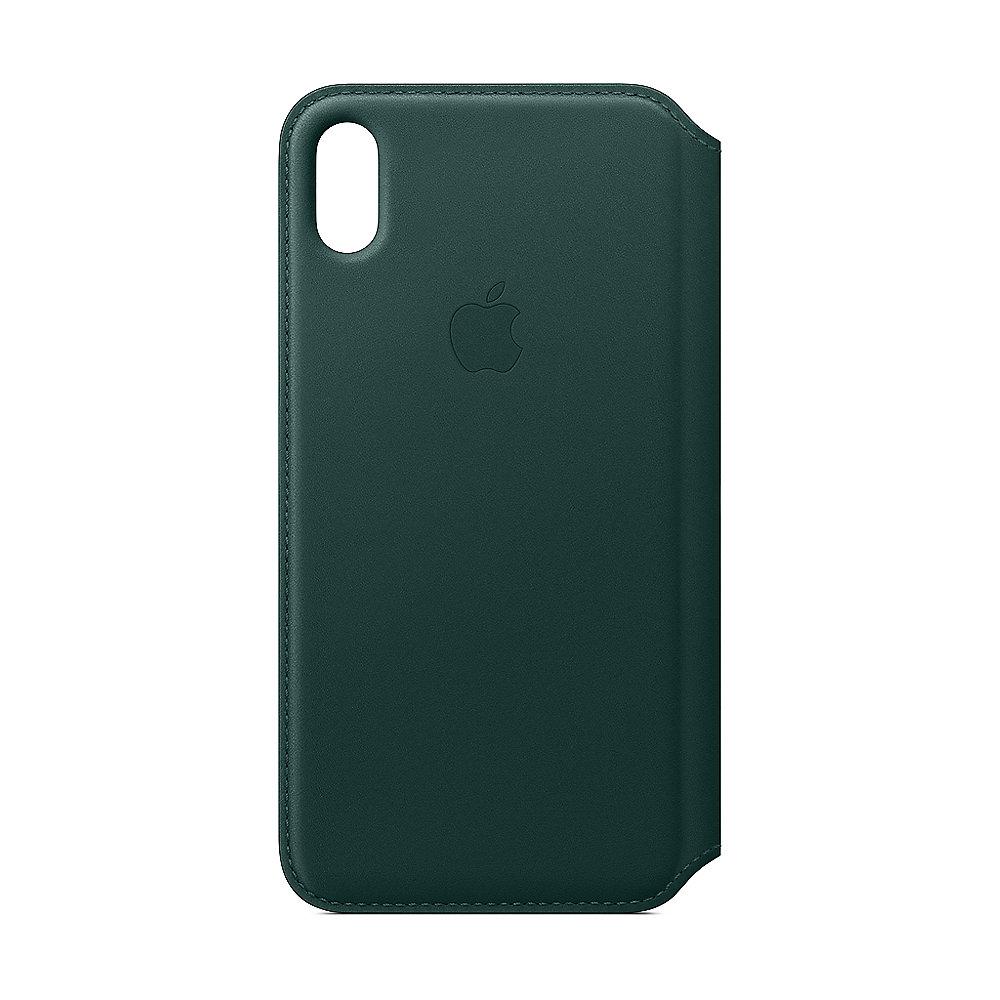 Apple Original iPhone XS Max Leder Folio Case-Waldgrün