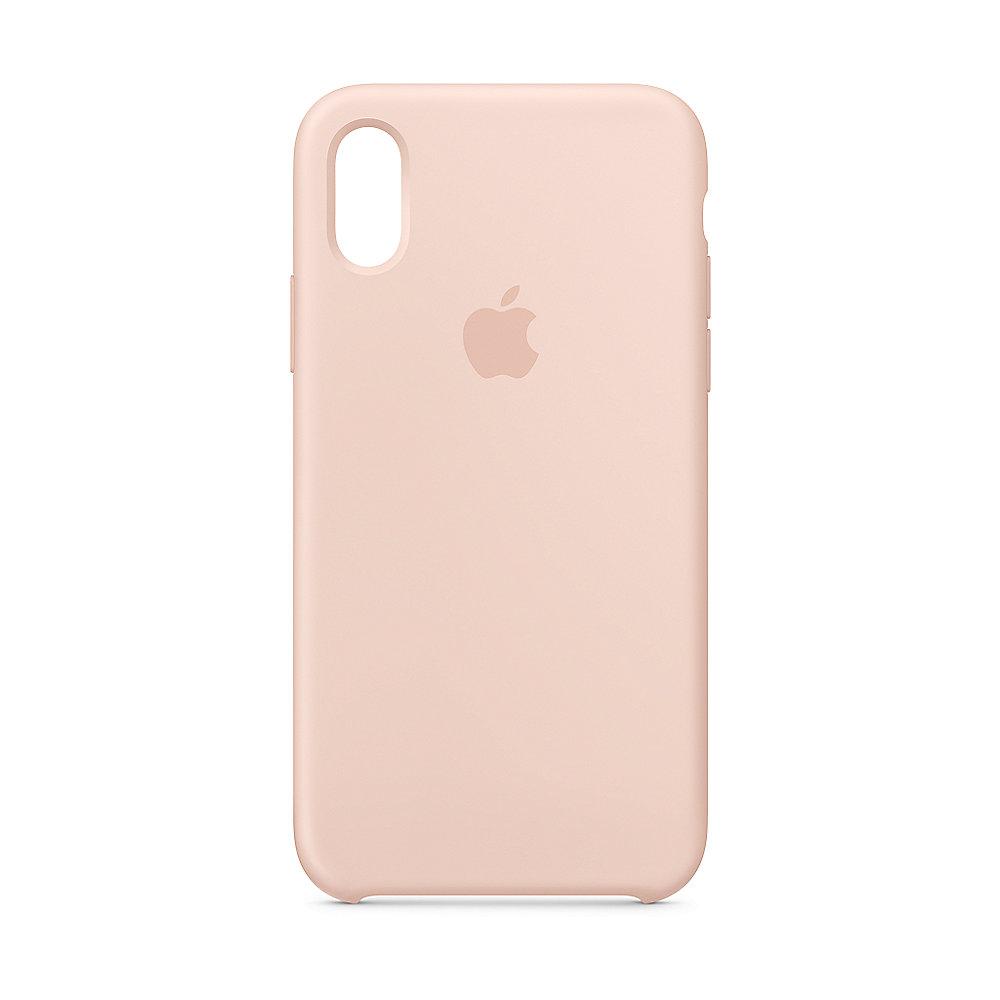 Apple Original iPhone XS Silikon Case-Sandrosa