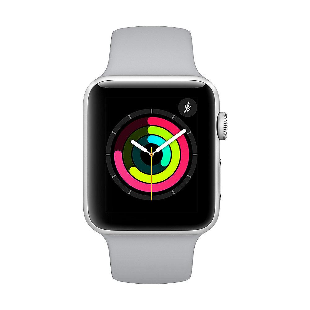 Apple Watch Series 3 GPS 42mm Aluminiumgehäuse Silber mit Sportarmband Nebel