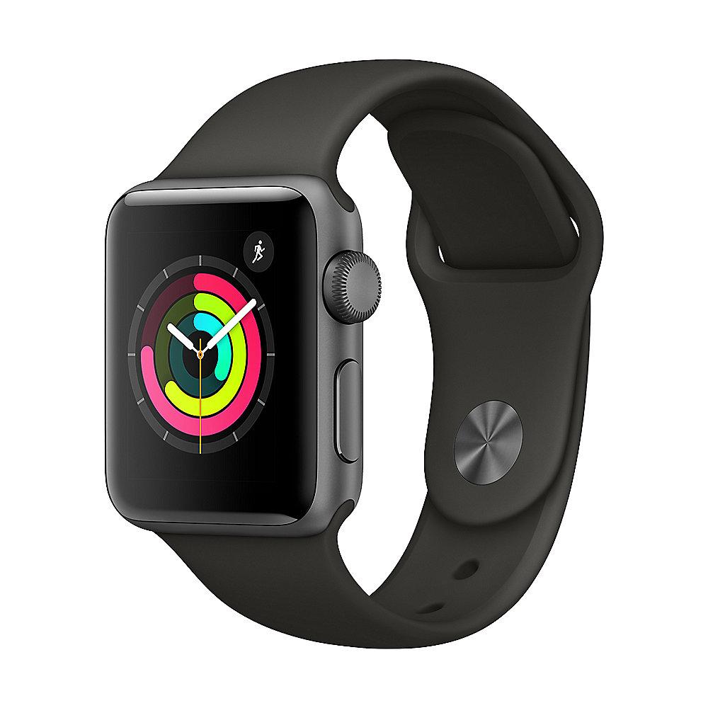 Apple Watch Series 3 GPS 42mm Aluminiumgehäuse Space Grau mit Sportarmband Grau, Apple, Watch, Series, 3, GPS, 42mm, Aluminiumgehäuse, Space, Grau, Sportarmband, Grau