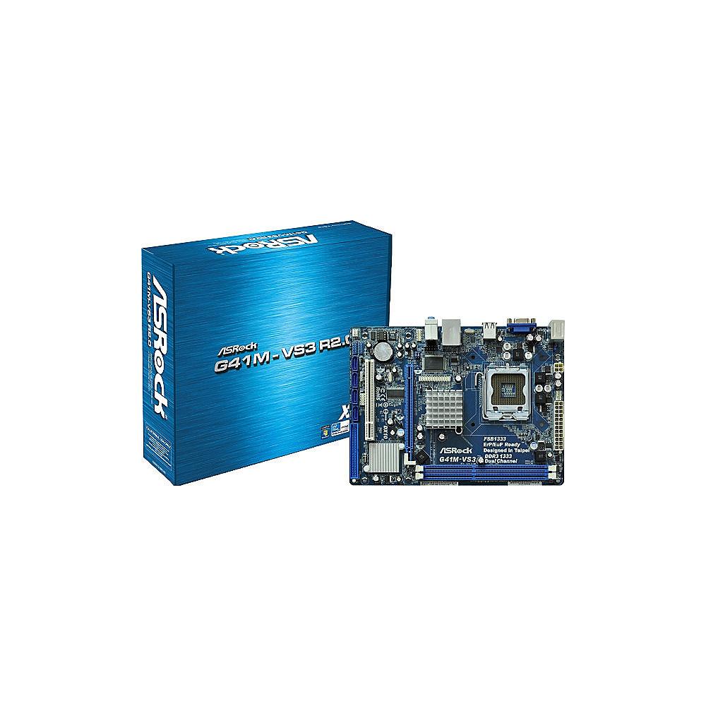 ASRock G41M-VS3 R2.0 GMA X4500 mATX Mainboard Sockel 775 IDE/SATA/USB2.0/VGA, ASRock, G41M-VS3, R2.0, GMA, X4500, mATX, Mainboard, Sockel, 775, IDE/SATA/USB2.0/VGA