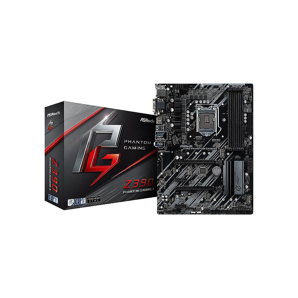 ASRock Z390 Phantom Gaming 4 ATX Mainboard Sockel 1151 2xM.2/1xGL/HDMI/USB3.1