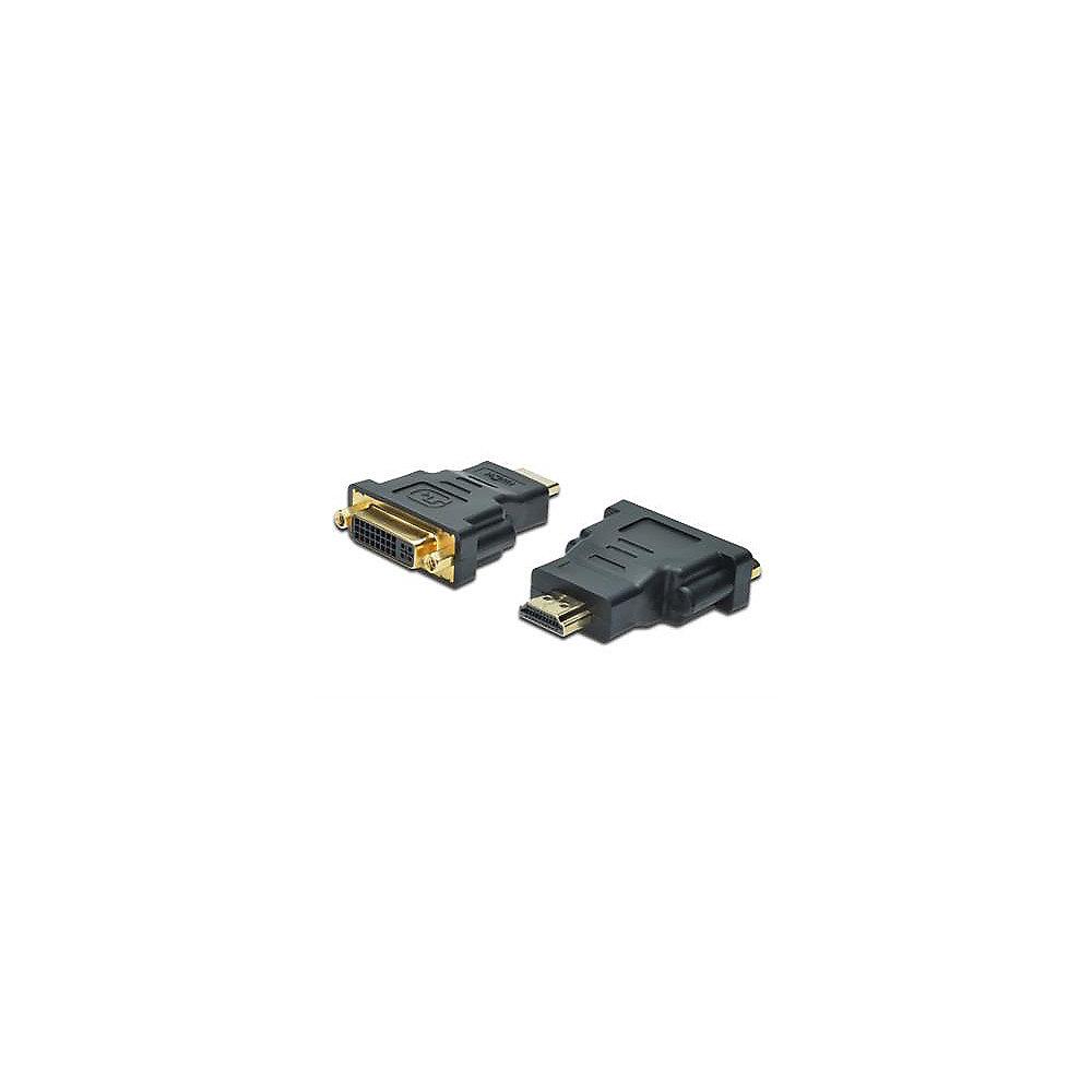 Assmann HDMI Adapter Typ-A zu DVI FHD St./Bu. schwarz, Assmann, HDMI, Adapter, Typ-A, DVI, FHD, St./Bu., schwarz