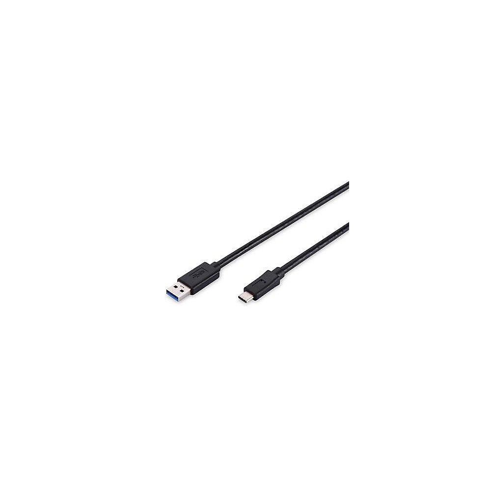 Assmann USB 3.0 Kabel 1m Typ-C zu Typ-A St./St. schwarz