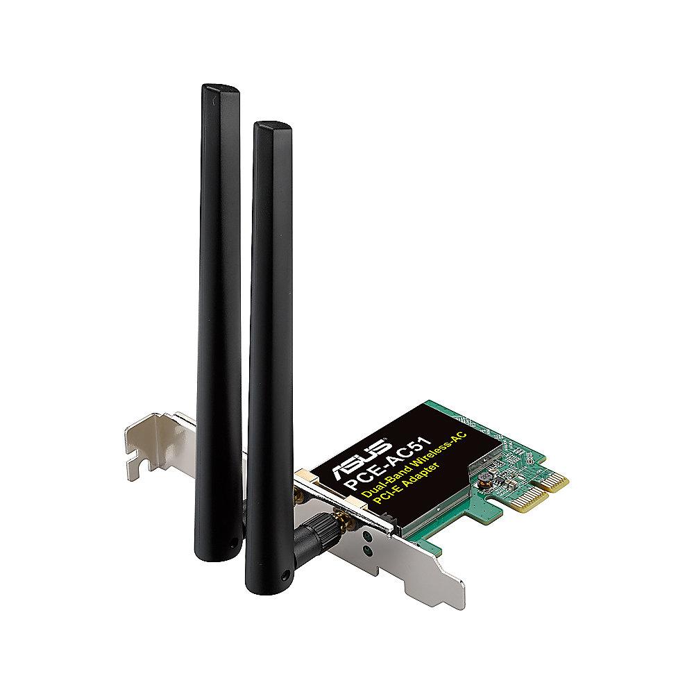 ASUS AC750 PCE-AC51 WLAN 300Mbit Dualband PCI-Express Netzwerk Karte