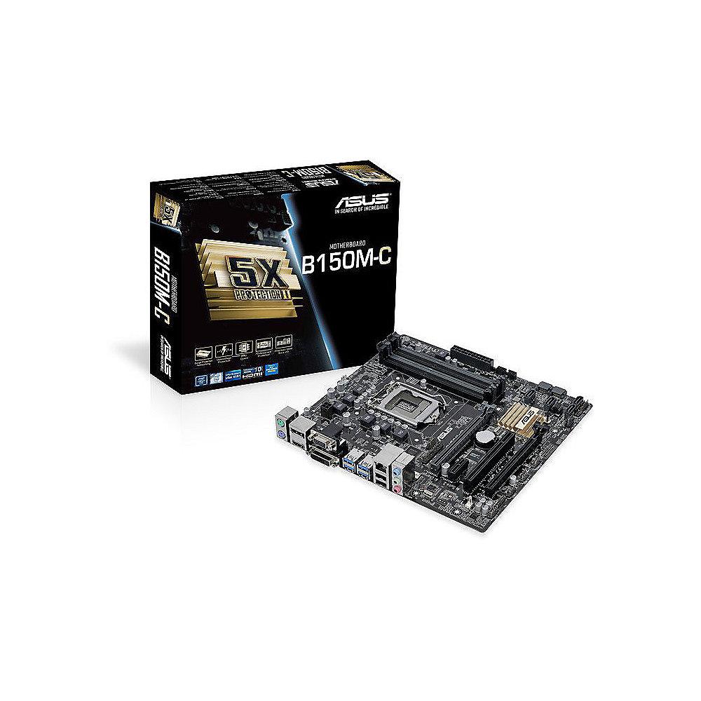 ASUS B150M-C GL/USB3.1/SATA600/HDMI/VGA/DVI/DP B150 mATX Mainboard Sockel 1151