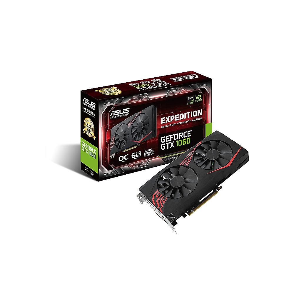 Asus GeForce GTX 1060 Expedition OC 6GB GDDR5 DVI/2xHDMI/2xDP Grafikkarte, Asus, GeForce, GTX, 1060, Expedition, OC, 6GB, GDDR5, DVI/2xHDMI/2xDP, Grafikkarte