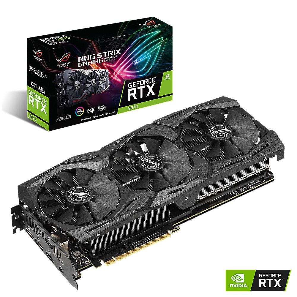 Asus GeForce RTX 2070 ROG Strix 8 GB GDDR6 Grafikkarte 2xDP/2xHDMI/USB, Asus, GeForce, RTX, 2070, ROG, Strix, 8, GB, GDDR6, Grafikkarte, 2xDP/2xHDMI/USB