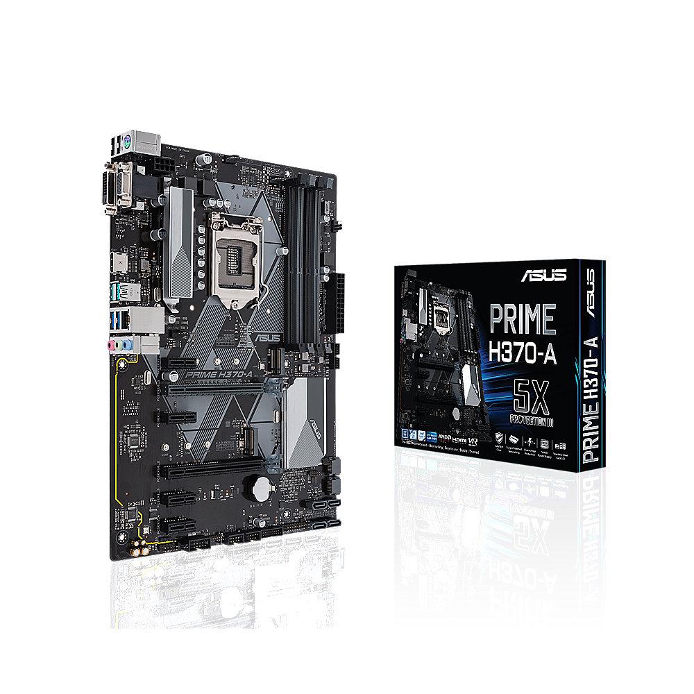 ASUS PRIME H370-A ATX Mainboard Sockel 1151 DVI/HDMI/VGA/M.2/USB3.1, ASUS, PRIME, H370-A, ATX, Mainboard, Sockel, 1151, DVI/HDMI/VGA/M.2/USB3.1