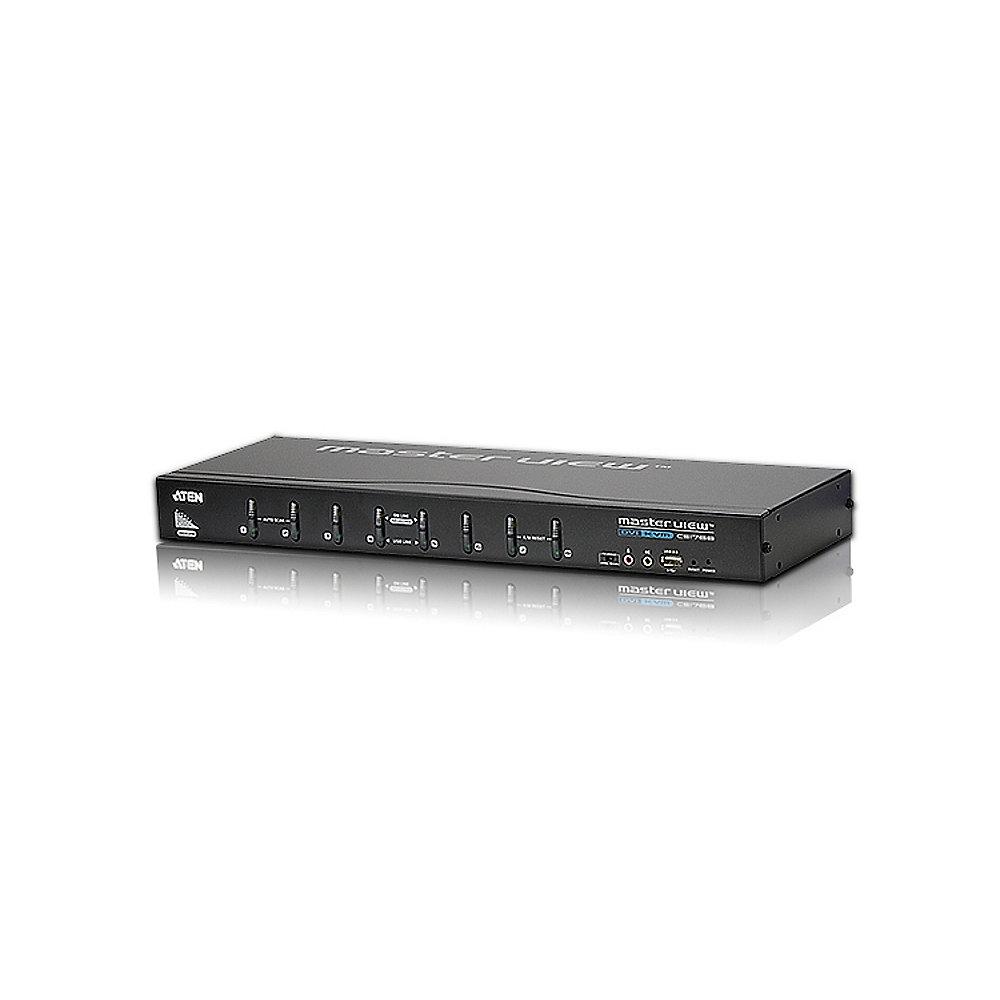 Aten CS1768 USB-KVM-Switch mit 8 Ports für DVI-Grafik schwarz