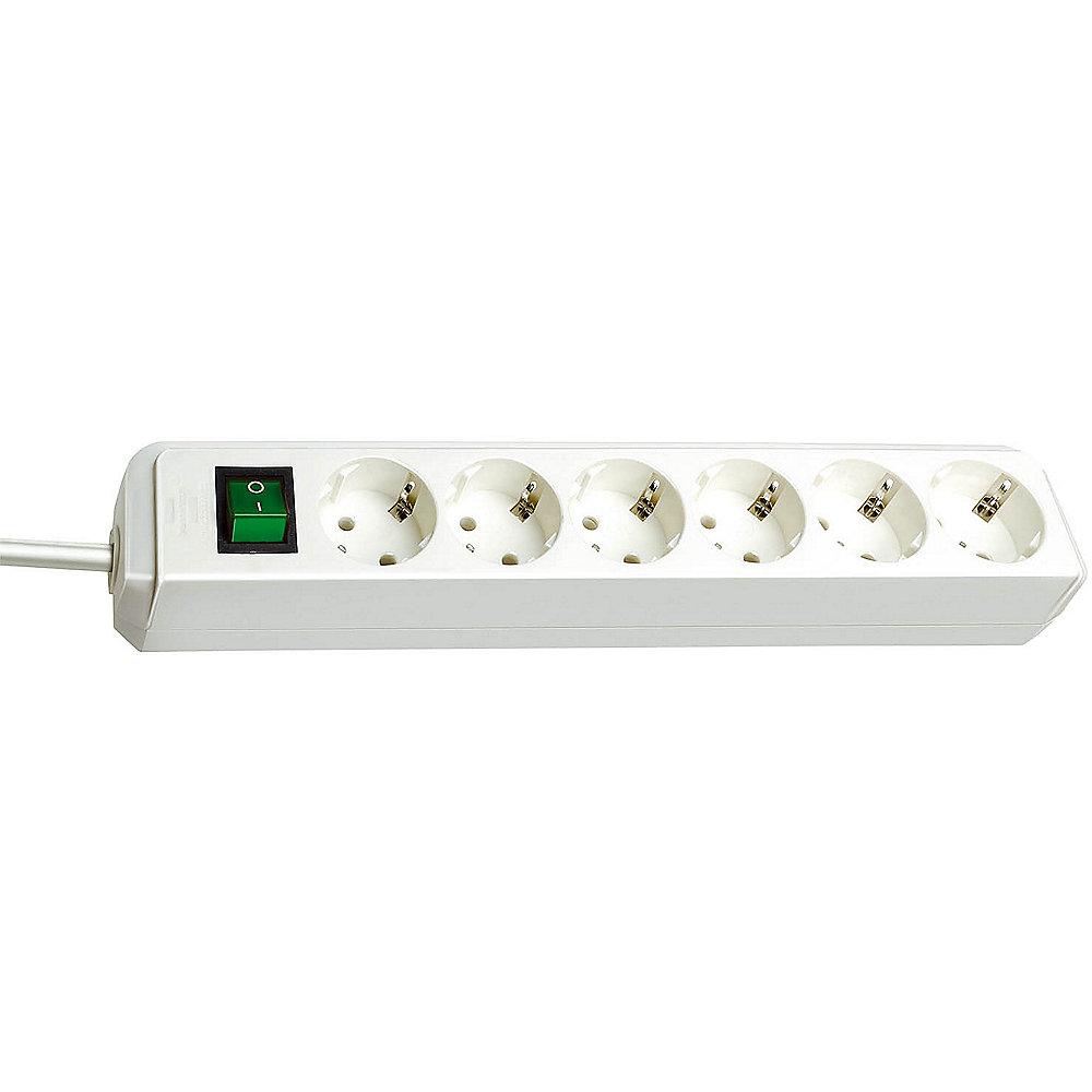 Brennenstuhl Eco-Line Steckdosenleiste mit Schalter 6-fach 1,5m weiß